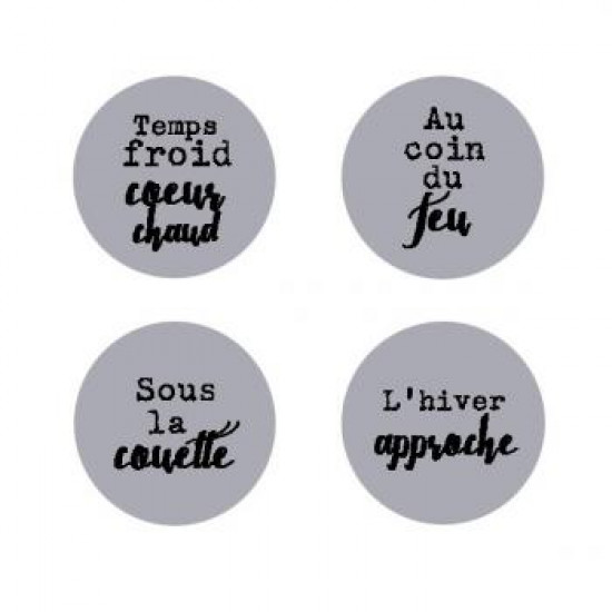 Collection grise- petits badges- temps froid